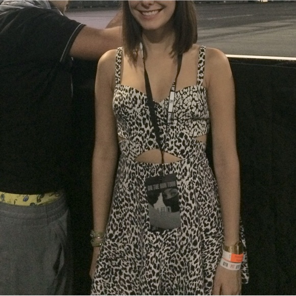 Bec & Bridge Snow Leopard Cutout Mini Dress - Picture 3 of 4